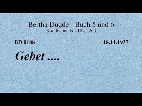 BD 0188 - GEBET ....