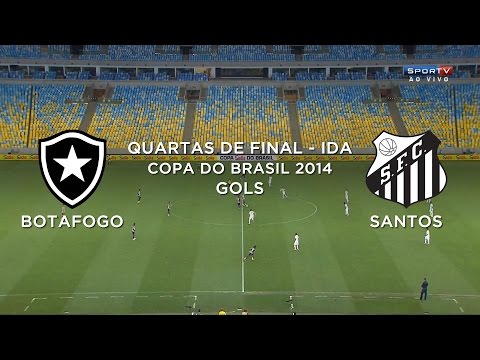 Gols - Botafogo 2 x 3 Santos - Copa do Brasil - 01/10/2014