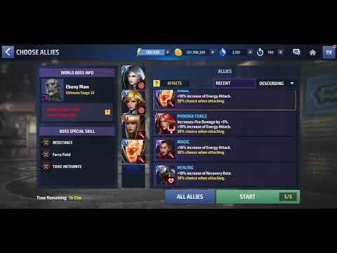 Scarlet Witch (Infinity War) Vs Stage 33 Ebony maw WBU - Marvel Future Fight