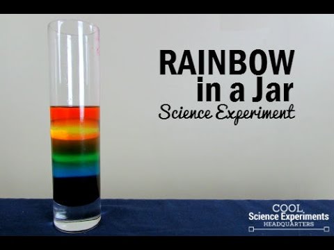 Rainbow in a Jar Science Experiment