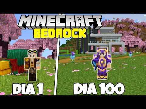 SOBREVIVI 100 DIAS NO MINECRAFT BEDROCK EDITION 1.20