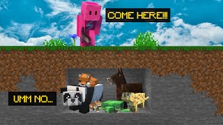 Minecraft Hunter vs 6 Animals