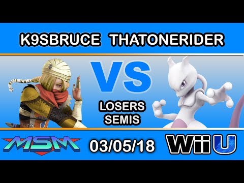 MSM 136 - K9sbruce (Sheik) Vs. ThatOneRider (Mewtwo) Losers Semis - Smash 4