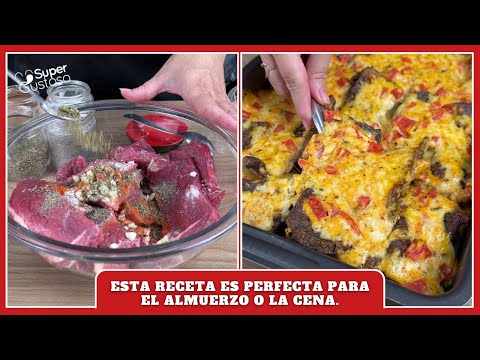 Esta receta de carne y patatas al horno es perfecta para el almuerzo o la cena.