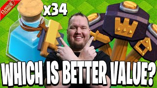 Is It Better to Buy Hammers or Builder Potions in Clash of Clans?