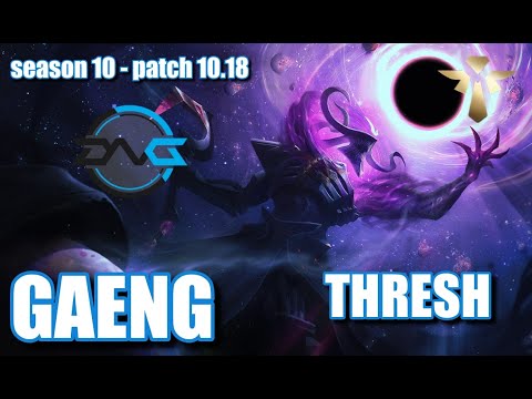【韓国サーバー/GM】DFM Gaeng スレッシュ(Thresh) VS パンテオン(Pantheon) SUP - Patch10.18 KR Ranked【LoL】