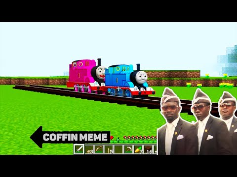Thomas.Exe and Thomas Girl Tank Engine in Minecraft - Coffin Meme