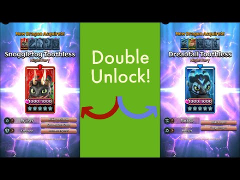 Unlocking Dreadfall and Snoggletog Toothless In The Same Time | Dragons: Titan Uprising