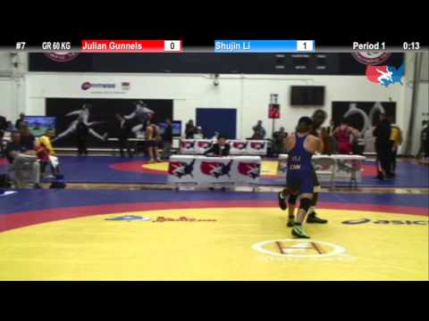 60 KG R16 - Julian Gunnels (Minnesota Storm) vs. Shujin Li (CHN)