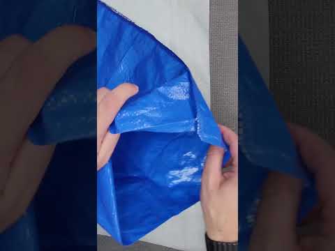 New Sew (No Staple) Tarp Bag (Video 200!) | #shorts