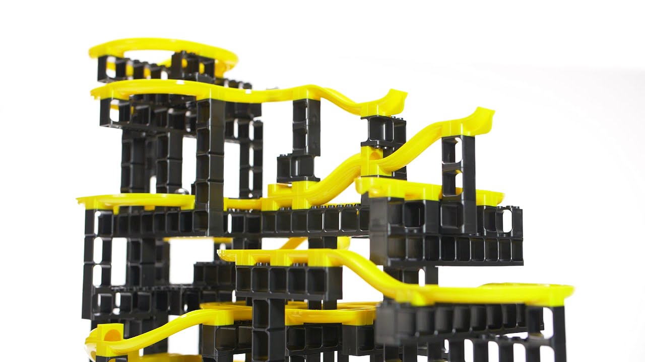 HUBELINO Pi Ball Track – súprava s kockami 214 kusov