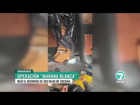 200 kilos de cocaína fueron decomisados en Baños, Tungurahua