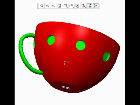 PTC Creo parametric teeglas (Text Bohrung Muster)