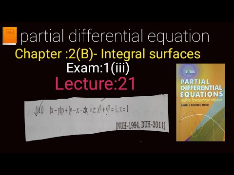 Partial differential equation(pde)//honours 4th year//chapter 2(B)//lecture 21//exam:1(iii).