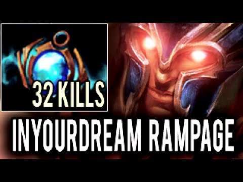 WTF INSANE Solo Mid Carry Legendary Skywrath Mage RAMPAGE by inYourdreaM Epic Game Dota 2