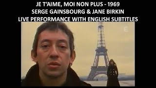 Download lagu Je t'aime moi non plus - Serge Gainsbourg & Jane Birkin - Live Performance - English Subtitles -1969 mp3