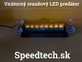Výstražné svetlo 12V / 24V - 8x3W LED oranžový Predátor (240x55x100mm) - Video Youtube