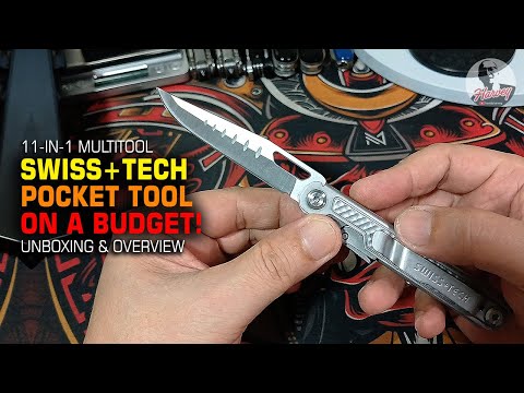 SWISS+TECH 11 in 1 Multitool Unboxing and Overview | Pocket Multitool on a Budget!
