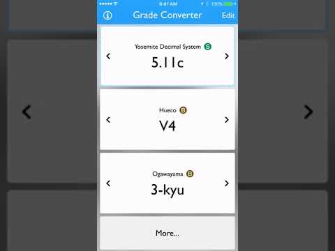 Rock Climbing Grade Converter Video