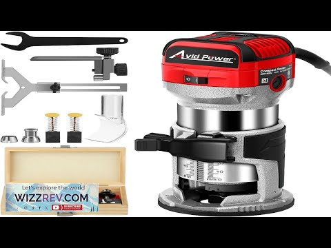 AVID POWER 6.5 Amp 1.25 HP Compact Router Tools for Woodworking Fixed