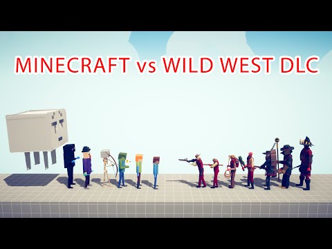 MINECRAFT Team vs WILD WEST DLC Team - Totally Accurate Battle Simulator TABS