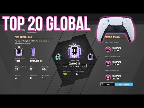 DIAMOND IN FIRST DAY OF OPERATION CRYSTAL GUARD: PS5 Ranked Highlights - Rainbow Six Siege