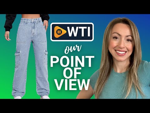 Metietila Women's High Waisted Cargo Jeans Stretch Wide Leg Denim Pants Trendy Medium C-light Blue - WTI product video review