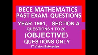 Download Lagu BECE Math Objective 1991, Questions 1 to 20, For Junior High School, JHS Thumbnail