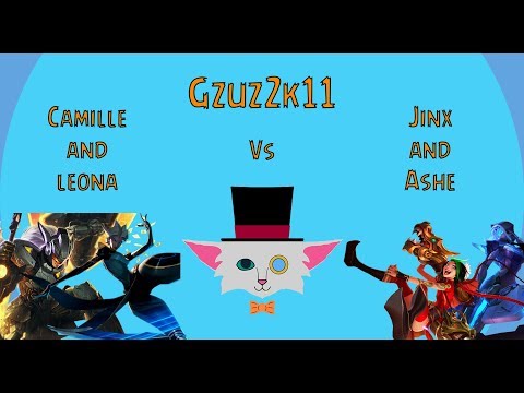 Camille and Leona Vs Jinx and Ashe Bot 5v5 Normal Patch 7.22