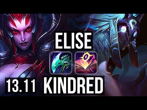 ELISE vs KINDRED (JNG) | 8/0/10, 67% winrate, Legendary | KR Master | 13.11