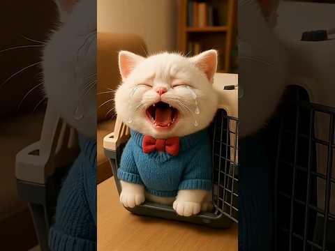 Poor cat doesn't like going to vet 😿 Meow Meow Sad Song #cat #funny #meow