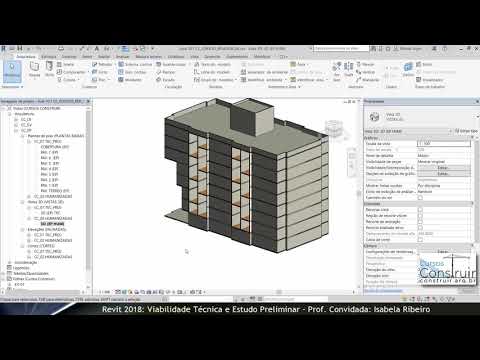 REVIT Viabilidade Aula 10.4: Criando pisos e inserindo esquadrias no edifício residencial
