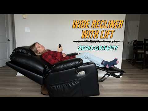 Power Lift Recliner Chair Oversized with Extended Footrest Big Tall Man 27 Inch Wide 8 Nodes Massage and Heat Recliner Chair for Living Room Bedroom video review thumbnail