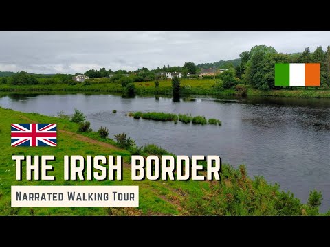 Walking Across The Irish Border | 4K Narrated Walking Tour | Let's Walk!