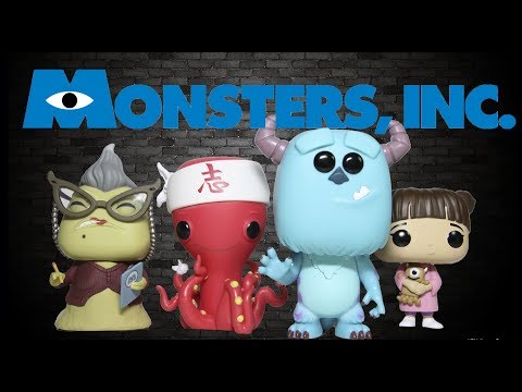 Funko Pop Lot of 3 Moster's Inc #386 Boo, #387 Roz, #388 Chef