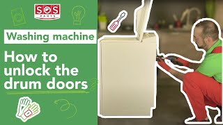 How to unlock the drum doors of a top-load washing machine ?