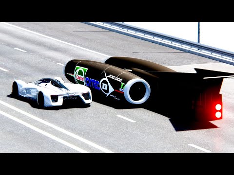 SRT Tomahawk vs SSC Thrust - Drag Race 24 KM