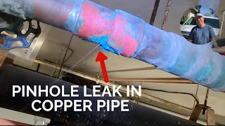 How to fix a pinhole leak in copper pipe.