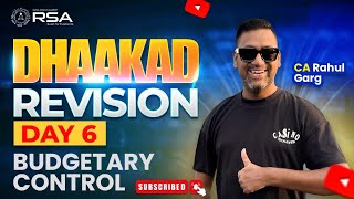 Budgetary Control🥇Dhaakad Revision✌️Cost - Day 6🔴 Concepts + Questions🏆Let's hustle & win it 🤟