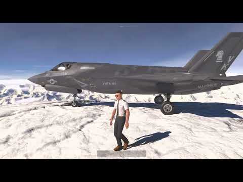 F 35 Lands on Mount Everest in MSFS 2024!  First Simmer to Walk on Top of the World