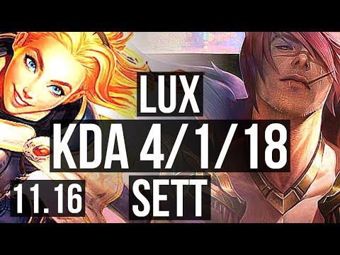 LUX & Caitlyn vs SETT & Aphelios (SUPPORT) | 4/1/18, 1.2M mastery, 300+ games | KR Master | v11.16