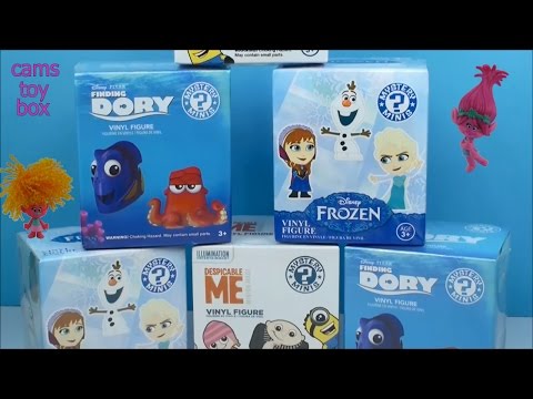 Opening Mystery Minis Finding Dory Despicable Me Disney Frozen Toy Surprises Blind Box fun playing Video