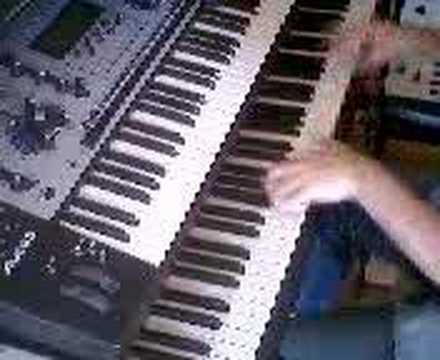 Pascal Guyon playing the piano: an original tumbao from the song Me Toco Perder he produced