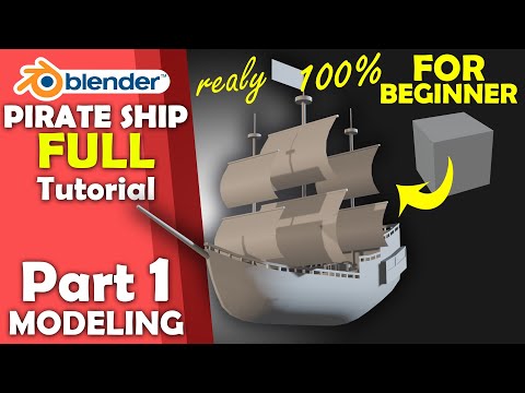 How To Create A Pirate Ship 3d Model In Blender Tutorial For Beginners Part 1 Modeling