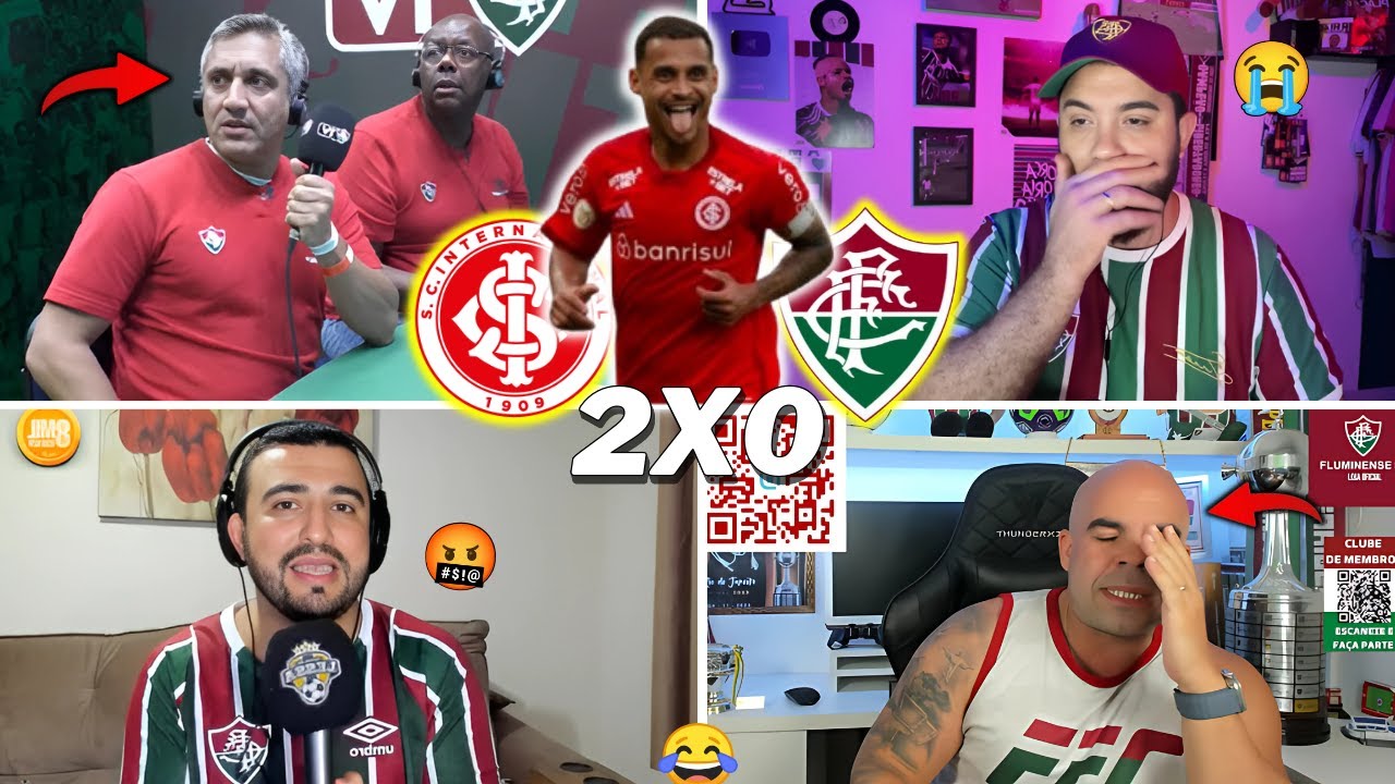 🤣🤣REAÇÕES DOS TRICOLORES REVOLTADOS COM DERROTA - INTERNACIONAL 2X0 FLUMINENSE