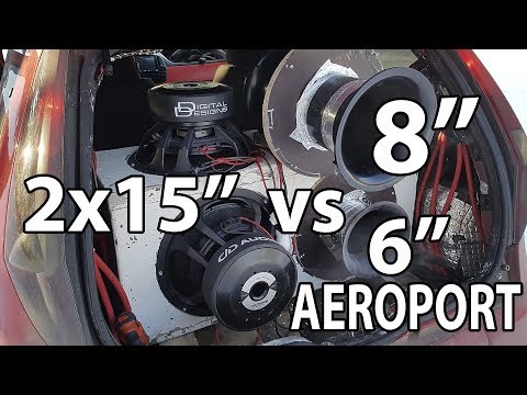 8" VS 6" Aeroport 2x15" DD Audio 815d1 & Soundigital Sd12k #puntodemobuild