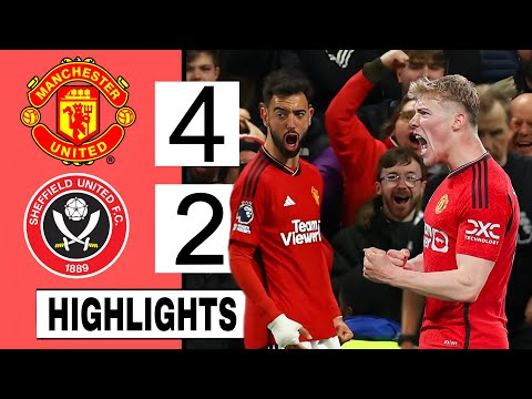 HIGHLIGHTS : Manchester United v Sheffield united (4-2) Bruno fernandes, Maguire and hojlund Goals 🔥