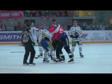 Matt Nickerson vs Danick Paquette EIHL fight 14-10-17