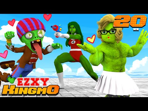 Nick Hulk vs Zombie Love She Hulk - Scary Teacher 3D Super Hero Animation