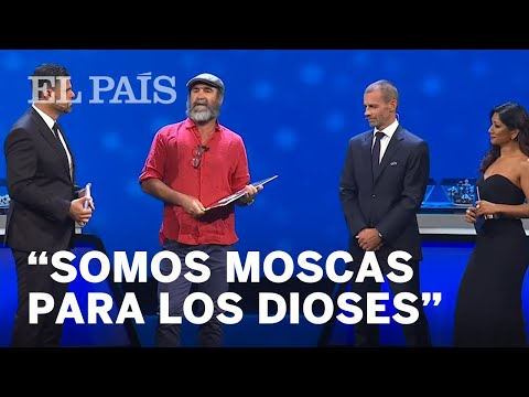 Eric Cantona's strange speech at the Champions League draw gala